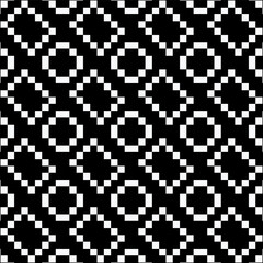 Geometric Harmony black and white seamless pattern