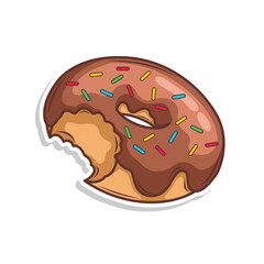 Delicious donut vector hand draw illustration