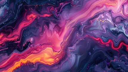Fluid art background with smooth color transitions and gradient geometric patterns creating a dynamic abstract scene