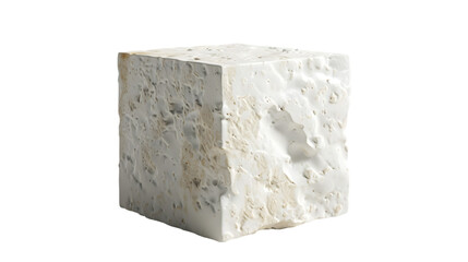 Culinary Delight: Feta Cheese Block Isolated  on transparent background