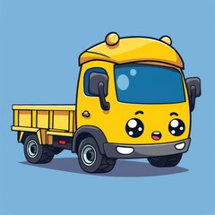 cute truck mascot