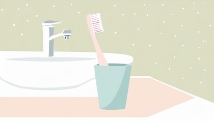 Illustration of a simple washbasin