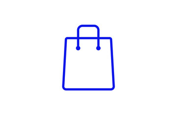 Isolated bag illustration in line style design. Vector illustration.