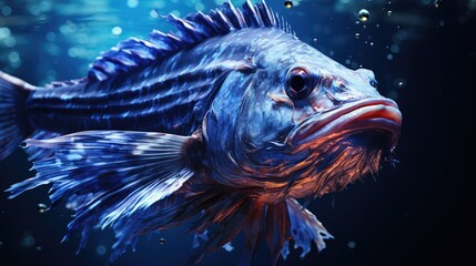 fish in aquarium - obrazy, fototapety, plakaty