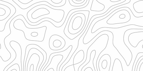 Modern Topographic map background geographic line map with elevation assignments. Map on land vector terrain Illustration. Topo contour map on white background. The black on white contours vector .