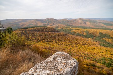 The autumn landscape of the mountain valley is an amazing, beautiful place at any time of the year....
