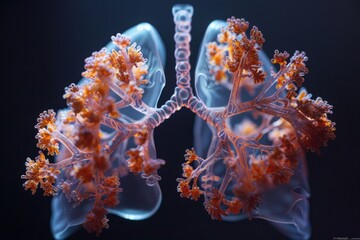 The intricate beauty of the lungs - obrazy, fototapety, plakaty