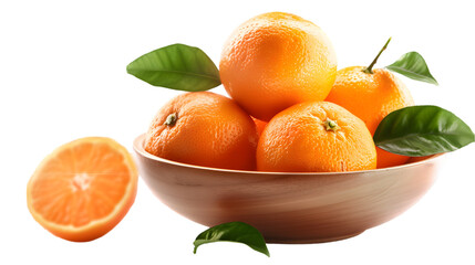 Sleek Citrus Elegance: Modern Mandarin Professional on Transparent Background