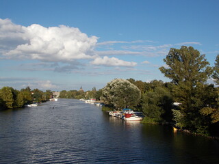 Blick auf Stadt Brandenburg von der Havelbrücke