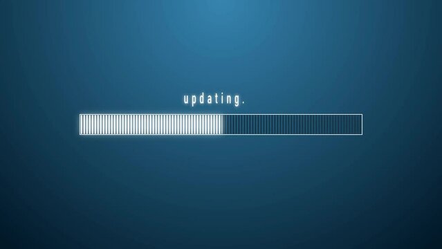 Abstract loading bar icon animation background.