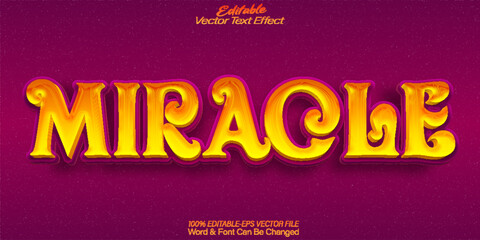 Miracle Vector Text Effect Editable Alphabet Magic Mystery Fantasy Legend Festival