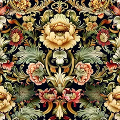 Foto auf Acrylglas seamless floral pattern © porpia