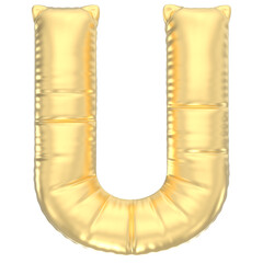 Letter U Balloon Gold 3D Render © Graphic123