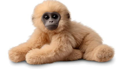 Baby gibbon isolated on a white background. 3D illustration.