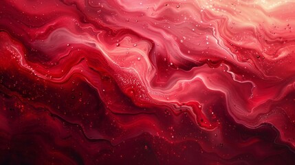 Liquid background, liquid painting abstract texture, mixture of Red acrylic colors - obrazy, fototapety, plakaty