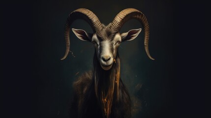 close up of a goat