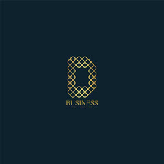 D luxurious golden lines letter Logo. Creative line letters design vector template.