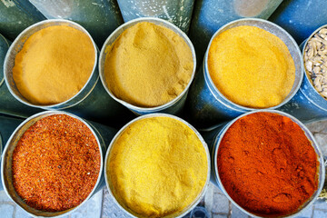 moroccan spices, Talaa Kebira , Fès el-Bali, Fez, morocco, africa
