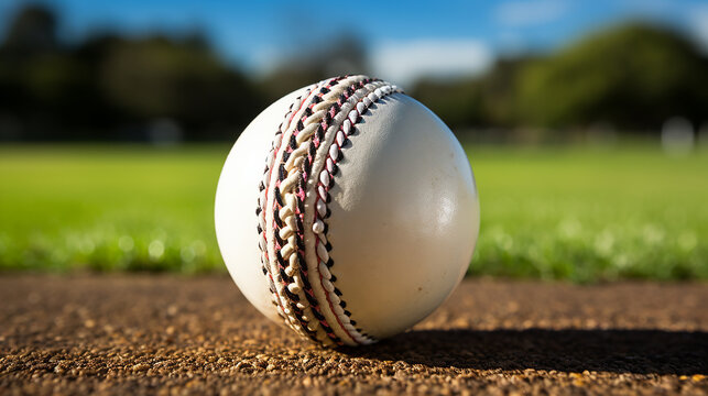 Leather cricket ball background image