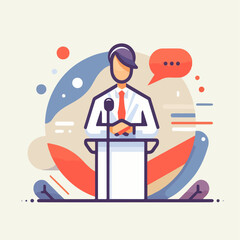 illustration of someone giving a speech
