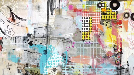Creative Collage with Hand-drawn Elements, Washi Tape Accents & Digital Graphics