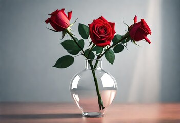 rose in vase