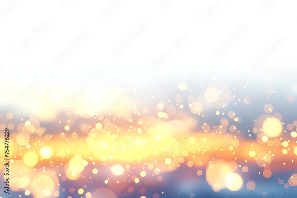 Poster abstract background with bokeh lights gradient effect, isolated on white and transparent background,