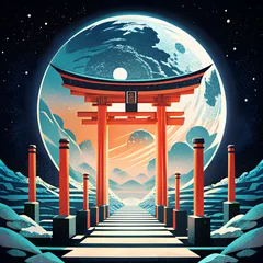Poster japanese temple with space © JIANG CHENG YOU