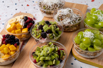 Berry, kiwi, Greek yogurt, plain, yogurt, fruit, nuts, fruits, vegetables, vegan, salad