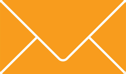 Curved corner Message orange-colored icon