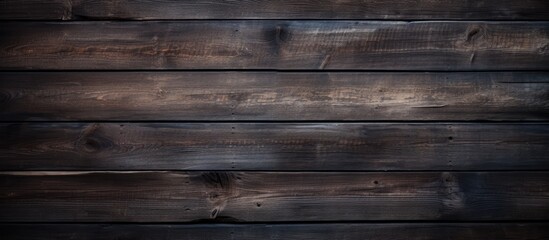The image showcases a dark wood wall set against a black background, creating a stark and bold contrast. The texture of the wood adds depth and character to the industrial interior.