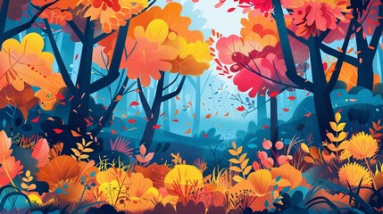 Let the colors of autumn ignite your creativity with a vibrant wallpaper.
