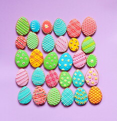 Colorful Easter Egg Cookies background