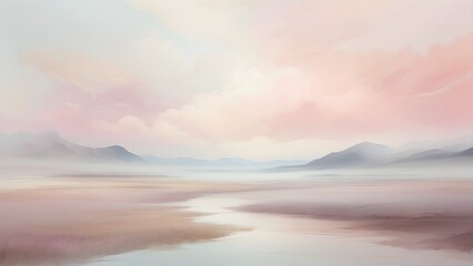 A dreamlike landscape with soft, unfocused hues blending into one another, evoking a sense of serene ambiguity, generative AI