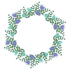 Hand drawn card with decorative floral frame, vector illustration for greeting card, invitation template. Retro, vintage lettering banner, poster, background.