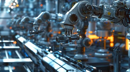 全自動化された工場で作られるロボット部品