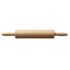 An unique concept of wooden rolling pin isolated on plain background , very suitable to use in...