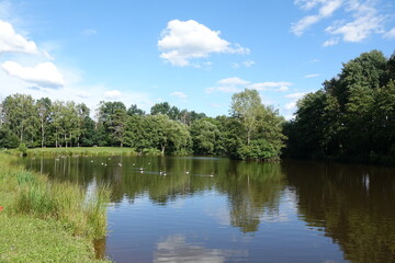 Fototapeta na wymiar See bei Muenster-Breitefeld