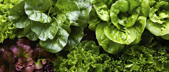 Crisp heads of leafy greens like butter lettuce and romaine thrive with their root balls submerged in circulating nutrient baths, each plant perfectly spaced to maximize sun exposure. Hearty root vege - obrazy, fototapety, plakaty