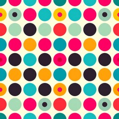 Seamless abstract geometric colorful pattern background,minimal retro style