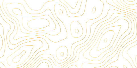 Abstract design with seamless pattern with lines topographic map. geographic mountain relief. retro topographic map. geographic contour map paper texture. terrain path isolated on a yellow background. - obrazy, fototapety, plakaty