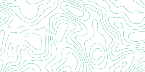 Abstract design with seamless pattern with lines topographic map. geographic mountain relief. retro topographic map. geographic contour map paper texture. terrain path isolated on a green background.
