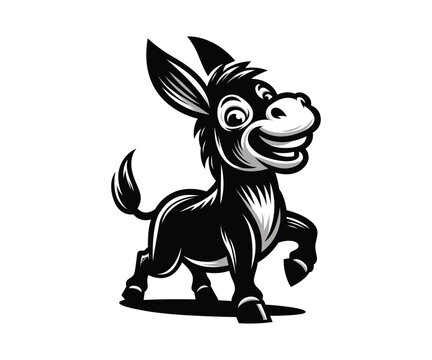Crazy Donkey Vector