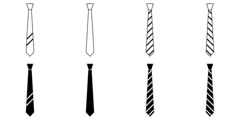 Tie Icon in trendy flat style Linear and filled. Necktie symbol. design, logo, app, UI. Vector illustration Concept.