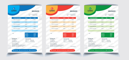 Obraz premium Delivery Invoice Template 