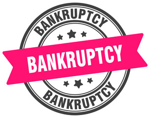 bankruptcy stamp. bankruptcy label on transparent background. round sign