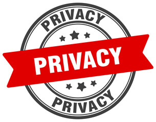 privacy stamp. privacy label on transparent background. round sign