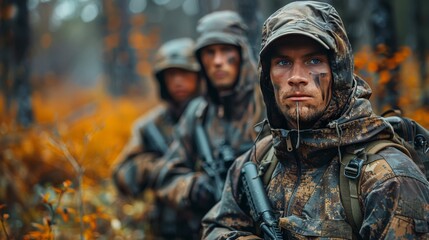 Fototapeta premium Group of Men With Guns