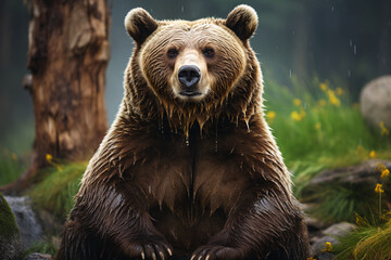 grizzly bear - obrazy, fototapety, plakaty