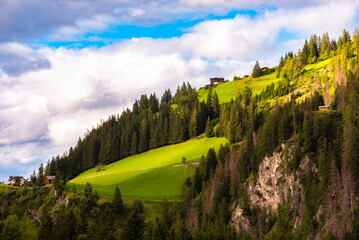 Beautiful mountain landscape in Dolomite alps, Italy in summer